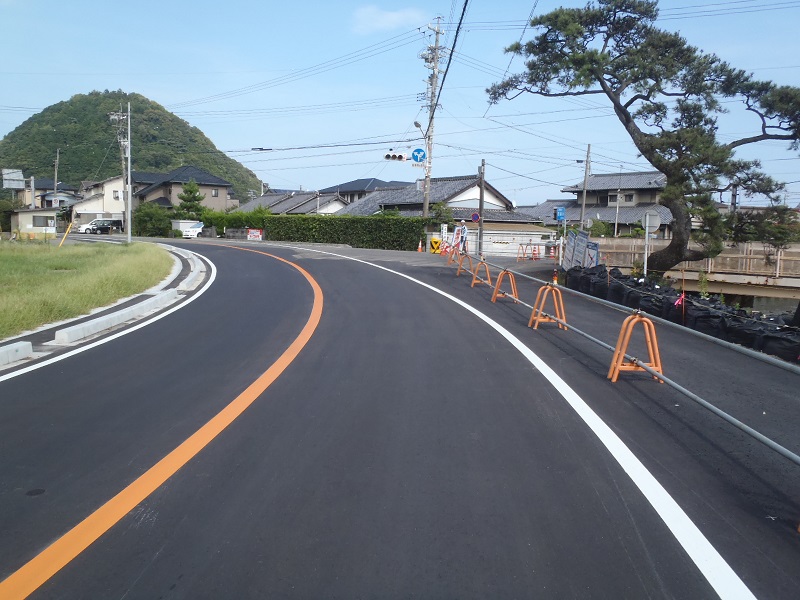 【当目小橋迂回路舗装工】二級河川石脇川広域河川改修事業工事